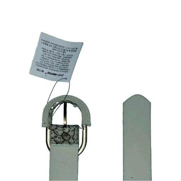 Zara Grupo Inditex Tan Belt 39 Inches Long 1.5 Inches Wide New Snakeskin Pattern - Picture 3 of 5